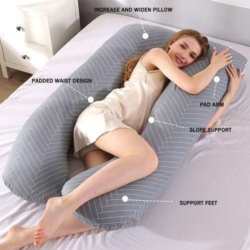 70130 Cm Multipurpose Pure Cotton U Shape Pillow Pregnancy Nursing Pillow Washable Pregnant Women