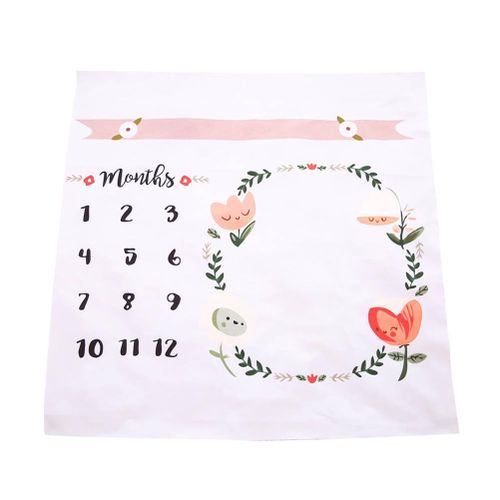 Adorable Baby Monthly Milestone Blanket Newborn Photo Prop Blanket for Baby Girls Boys New,A NO5236