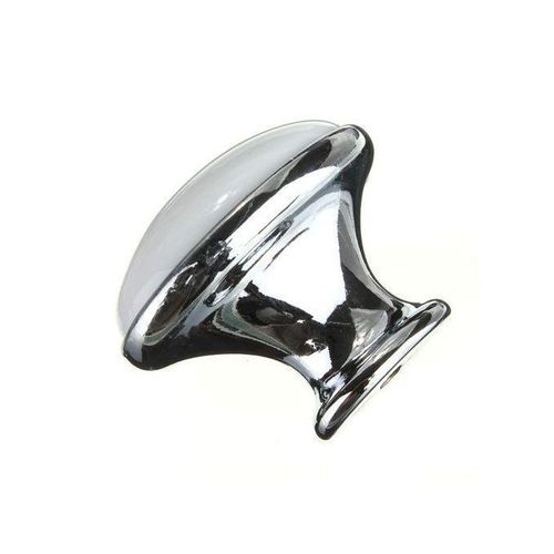 White Ceramic Knob Wardrobe Cupboard Kitchen Door Drawer Pull Handle Single Hole