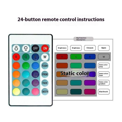 RGB Led flexible strip snake light kit with remote control