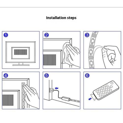 RGB Led flexible strip snake light kit with remote control