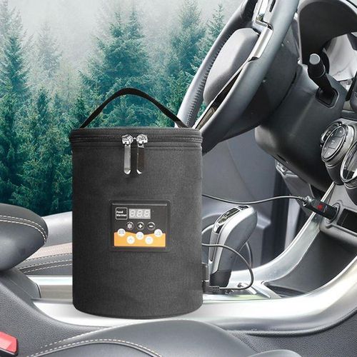 Milk Bottle Warmer Digital Display Lunch Bag Baby Bottle Bag Black