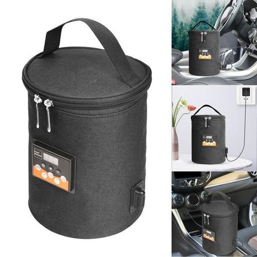 Milk Bottle Warmer Digital Display Lunch Bag Baby Bottle Bag Black