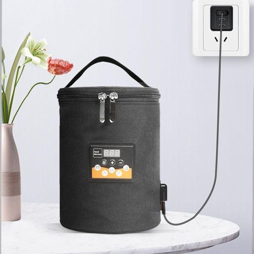 Milk Bottle Warmer Digital Display Lunch Bag Baby Bottle Bag Black
