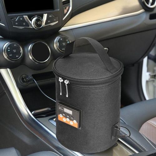 Milk Bottle Warmer Digital Display Lunch Bag Baby Bottle Bag Black