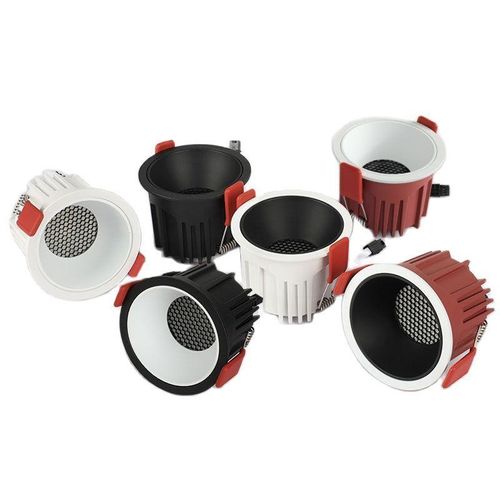 High Cri Deep Anti-Glare Led Cob Downlight Narrow Embedded Ultra-Thin Rose Gold Silver Dimmable Ceiling Aluminum Spotlight