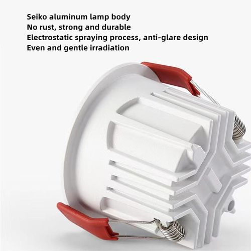 High Cri Deep Anti-Glare Led Cob Downlight Narrow Embedded Ultra-Thin Rose Gold Silver Dimmable Ceiling Aluminum Spotlight