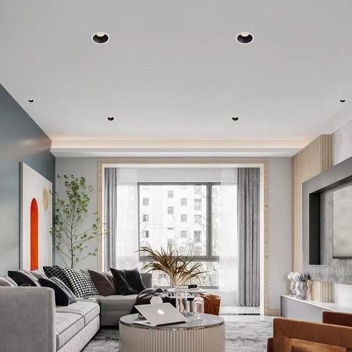 High Cri Deep Anti-Glare Led Cob Downlight Narrow Embedded Ultra-Thin Rose Gold Silver Dimmable Ceiling Aluminum Spotlight