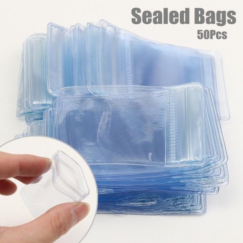 50Pcs Reclosable Ziplock Bag Clear Plastic Bag Plastic Small Baggies 2''x1.5''