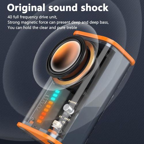K07 Mecha Music Speakers The Bass Transparent Tws Wireless Bluetooth Speaker Rgb Sound Light Rhythm Stereo Loudspeaker For Party