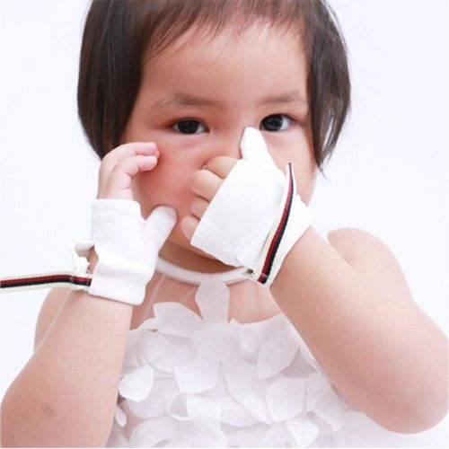 1 Pair Sea-island Fiber Thumb Sucking Stop Finger Guard Baby Kids Child 2XL