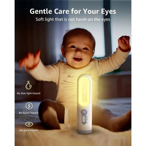 Automatic sensor light LED Motion Sensor Night Light 2 in 1 Portable Flashlight Camping Lighting Eye Care Bedside desk Lamp for Bedroom, Bathroom, Reading, Camping