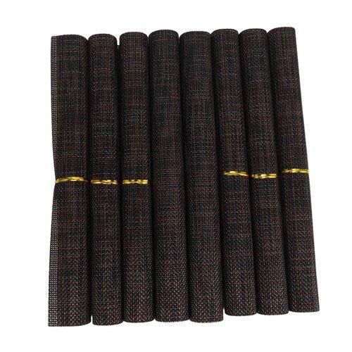 915 Generation 11.8X 70.8 Inches1 Table Runner and 6 Placemats, BlackBrow