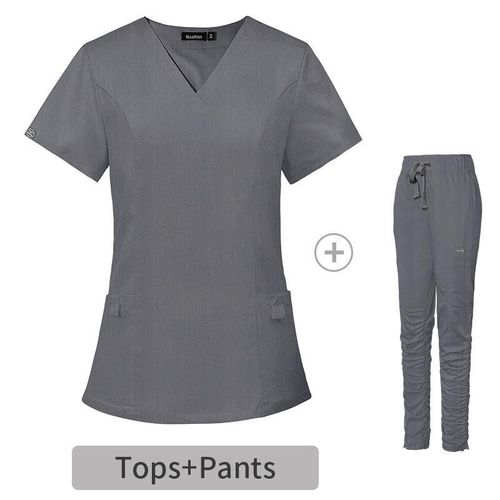 Scrubs Tops + Pants Medica Uniforms Lab Clothes Beauty Spa Sets Gown Uniform Health Workwear Nursing Blouse Bottom Scrub More