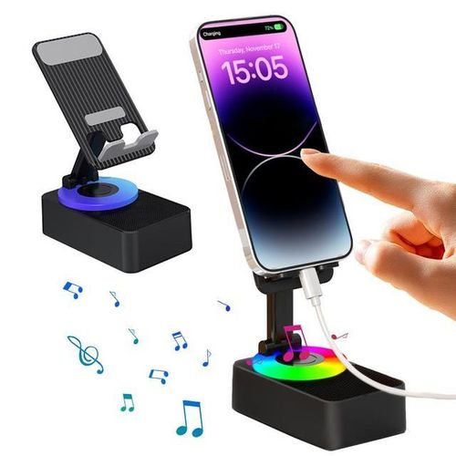 Wireless Sound Box Speaker 4 In 1 Collapsible Soundbar Stand Portable 360 Degree Rotation Cell Phone Sound Bar Stand Speakers