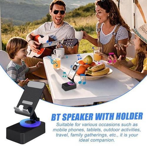 Wireless Sound Box Speaker 4 In 1 Collapsible Soundbar Stand Portable 360 Degree Rotation Cell Phone Sound Bar Stand Speakers