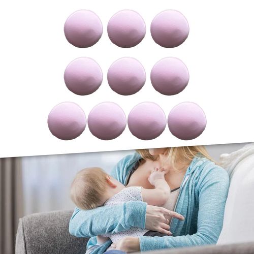10Pcs Reusable Nursing Pads Leakproof  Pads Pink