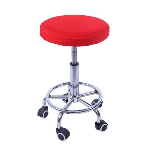 Stretch Round Bar Stool Cover Chair Cushion Seat Pad Sleeve Cover Red