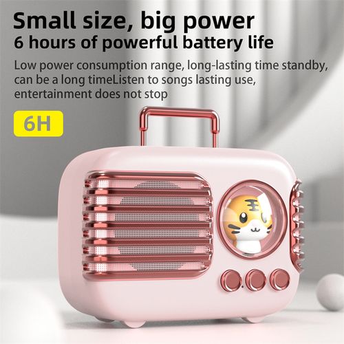 Portable Bluetooth 5.0 Speaker Cute Music Player Support Tws Handsfree With Built-In Hd Microphone Heavy Bass Wireless Speaker