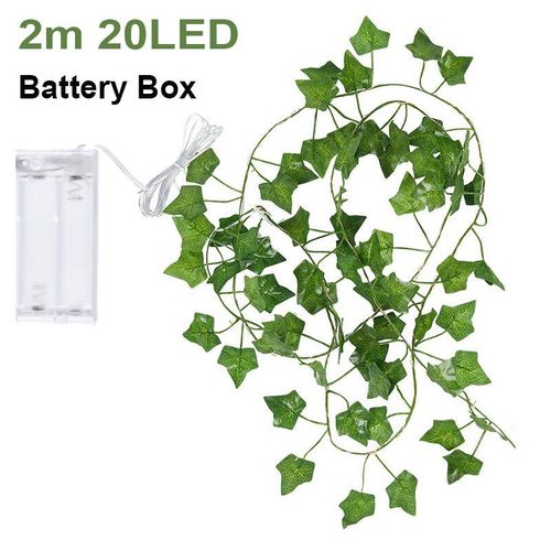 -operated 2M/5M/10M Artificial Vine Plants Garland Fake Ivy Turtle Leaves String Light for Garden Christmas Wedding Decor