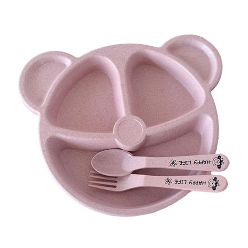 Divided Plates Set 3-Compartment Baby Dishes Tableware For