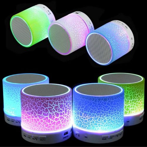 Led Mini Wireless Bluetooth Speaker Support Tf / Usb / Aux /fm Music Player Portable Subwoofer For Pc Speakers With Microphone