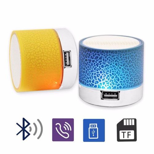 Led Mini Wireless Bluetooth Speaker Support Tf / Usb / Aux /fm Music Player Portable Subwoofer For Pc Speakers With Microphone