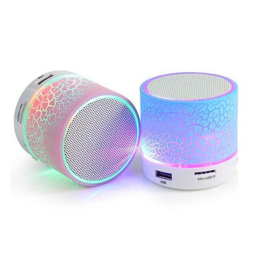 Led Mini Wireless Bluetooth Speaker Support Tf / Usb / Aux /fm Music Player Portable Subwoofer For Pc Speakers With Microphone