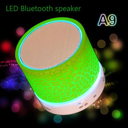 Led Mini Wireless Bluetooth Speaker Support Tf / Usb / Aux /fm Music Player Portable Subwoofer For Pc Speakers With Microphone