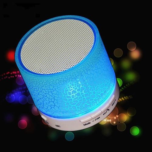 Led Mini Wireless Bluetooth Speaker Support Tf / Usb / Aux /fm Music Player Portable Subwoofer For Pc Speakers With Microphone