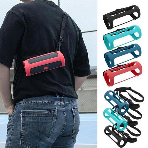 Portable Speaker Storage Box Soft Protective Case With Shoulder Strap And Carabiner Protection Casing For Jbl Flip Essential 2