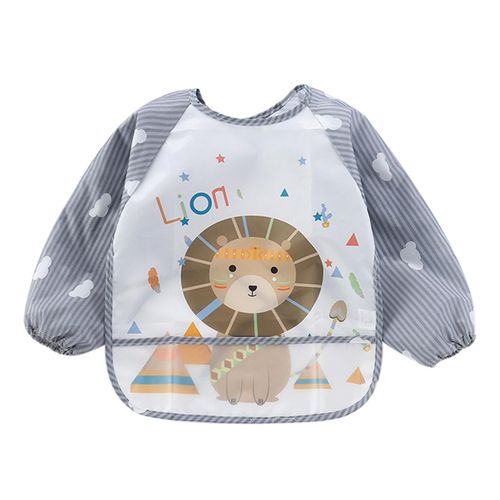 Waterproof Baby Bibs Smock Long Sleeve Feeding Bib Apron with Pocket Infant Boys Girls Cloth Bibs 0-36 Months,5 NO5111