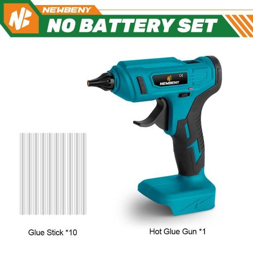 100W 280&deg;C Cordless Hot Melt Glue Gun Portable Rechargeable with 10pcs 11mm Glue Sticks DIY Repair Tool For Ma More