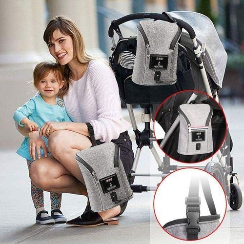 Lightweight Baby Insulate Double Milk Bottle Warmer Bag Car Portable Milk Breastmilk Storage Heater Infant Feeding Bottle Insulated Bag Travel Cover Insulation Thermostat Food Heater For Outdoor