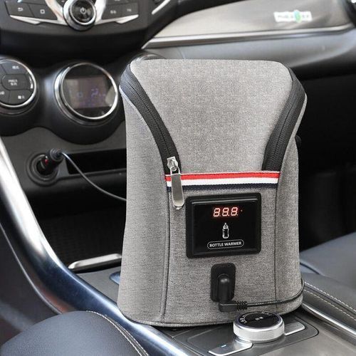 Lightweight Baby Insulate Double Milk Bottle Warmer Bag Car Portable Milk Breastmilk Storage Heater Infant Feeding Bottle Insulated Bag Travel Cover Insulation Thermostat Food Heater For Outdoor