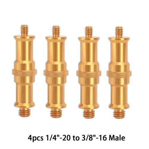 Kimrig 1/4"-20 To 3/8"-16 1/4 To 1/4 Male Thread Adapter Double-Ended Spigot For Flash Light Stand Tripod Camera