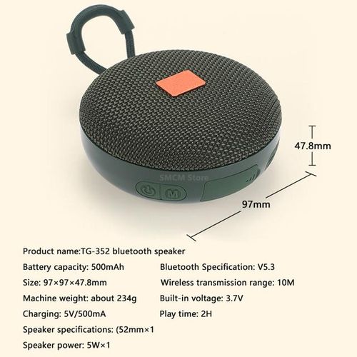 Portable Wireless Speaker 360 Hd Surround Stereo Sound With Strong Bass Waterproof Speaker For Home Parties Activities