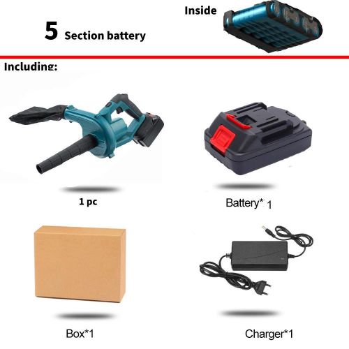 2 In 1 398VF 3000W Foldable Cordless Electric Air Blower Blowing Suction Leaf Blower Dust Cleaner For Makita 18 More