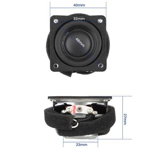 Aiyima 1.5 Inch Full Range Speaker Audio Sound Speaker 4 Ohm 5w Neodymium Magnetic 40mm Home Theater Audiophile Loudspeaker 2pcs