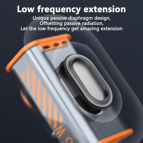 K07 Mecha Music Speaker The Bass Transparent Type-C Wireless 600mah Tws Stereo Speaker Built-In Mic Sound Light Rhythm For Party