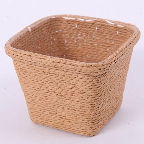 Jute Rope Hanging Planter Wicker Storage Baskets For Pantry Laundry