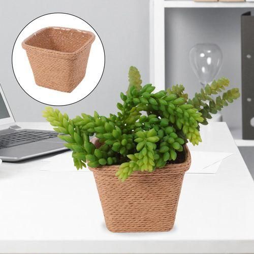 Jute Rope Hanging Planter Wicker Storage Baskets For Pantry Laundry