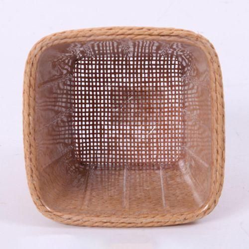 Jute Rope Hanging Planter Wicker Storage Baskets For Pantry Laundry