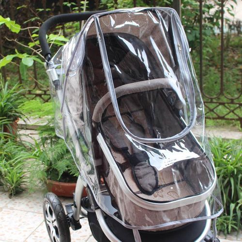 Plastic Baby Stroller Rain Cover Pushchair Raincoat Thickening Outdoor Windscreen Dust Cover for Pram NO5277