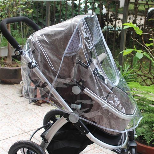 Plastic Baby Stroller Rain Cover Pushchair Raincoat Thickening Outdoor Windscreen Dust Cover for Pram NO5277