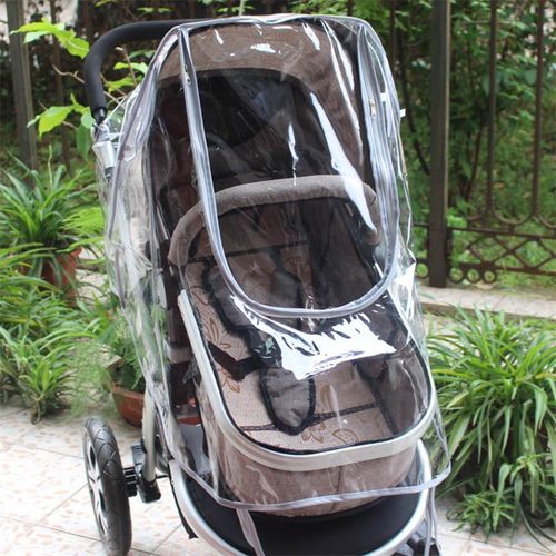 Plastic Baby Stroller Rain Cover Pushchair Raincoat Thickening Outdoor Windscreen Dust Cover for Pram NO5277