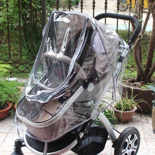 Plastic Baby Stroller Rain Cover Pushchair Raincoat Thickening Outdoor Windscreen Dust Cover for Pram NO5277