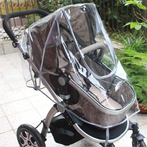 Plastic Baby Stroller Rain Cover Pushchair Raincoat Thickening Outdoor Windscreen Dust Cover for Pram NO5277