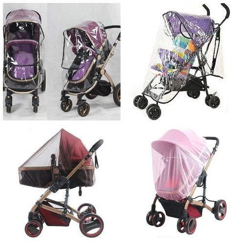 Plastic Baby Stroller Rain Cover Pushchair Raincoat Thickening Outdoor Windscreen Dust Cover for Pram NO5277