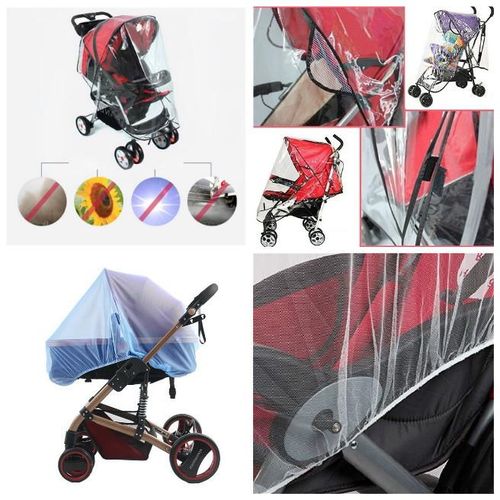 Plastic Baby Stroller Rain Cover Pushchair Raincoat Thickening Outdoor Windscreen Dust Cover for Pram NO5277